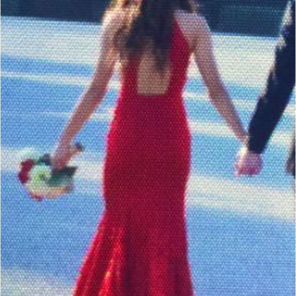 Coming in Red hot! Amazing long dress in red lace. Looks amazing on! Size 3